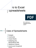 Intro To Excel Spreadsheets: de La Salle Lipa Integrated School Level 7