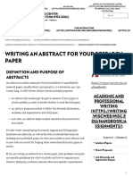 Writing An Abstract For Your Research Paper - The Writing Center - UW-Madison