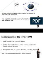 About TQM: An Integrated Effort Designed To Improve Quality Performance at Every Level of The Organization