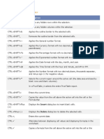 MS Excel Shortcut Keys