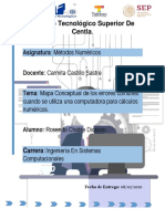 Mapa Conceptual de Los Errores Comunes Cuando Se Utiliza Una Computadora para Cálculos Numéricos.