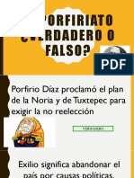 HIST - El Porfiriato - Verdadero.falso