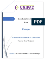 Ensayo Sobre Los 4 Pilares de La Educacion. - Oscar Villalpando