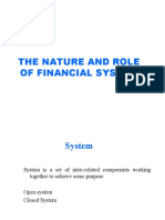 The Nature and Role of Financial System