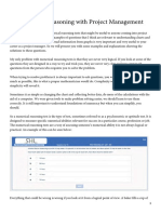 Numerical Reasoning With Project Management