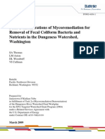 Field Demonstrations of Mycoremediation For Removal of Fecal Coliform Bacteria and Nutrients in The Dungeness Watershed, Washington