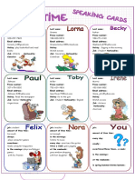 Personal Information Speaking Cards