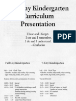 Full-Day Kindergarten Curriculum Presentation