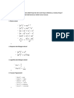 Rumus Turunan Fungsi Diferensial