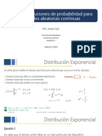 Clase 1 - Otras Distribuciones de Probabilidad para Variables Aleatorias Continuas