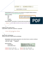 Chemistry 1 - Semester 2: Review Guide