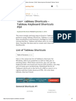 Tableau Shortcuts 【 100+ Tableau keyboard Shortcuts 】Tableau Tutorial