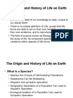 The Origin and History of Life On Earth