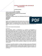 Fundamentos Teóricos y Conceptuales Sobre Estructura de Financiamiento