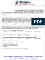 TOP 50 Puzzle Questions For IBPS PO Mains 2018