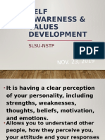 Self Awareness Values Development