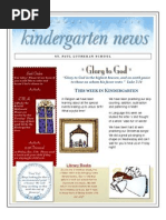 Kindergarten News: Glory To God