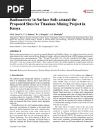 Radioactivity in Surface Soils Around The Proposed