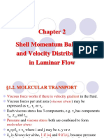 Shell Momentum Balances and Velocity Distributions in Laminar Flow