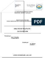 Analyse de Volatilite: Cas Du Bitcoin