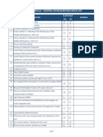 Baseline Schedule Review Check List - Control Division