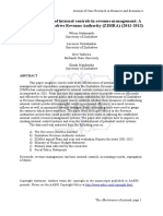 The Effectiveness of Internal Controls in Revenue Management A Case Study of Zimbabwe Revenue Authority (ZIMRA) (2011-2012)