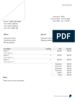 Downloadable Word Invoice Template