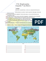 Geografia 7 Ano Relevo