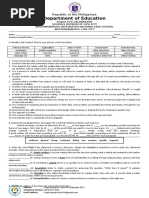 Long Test in Reading and Writing Grade 11