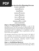 Steps in Planning Process