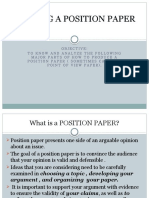 Writing A Position Paper