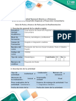 Guía de Ruta y Avance de Ruta para La Realimentación - Fase 1. Diagnóstico Solidario