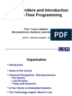 Microcontrollers and Introduction To Real-Time Programming