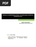 Clase 22 - Prueba de Comprensión Lectora de Complejidad Lingüística Progresiva (CLP)