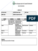 Plan de Asignatura para Ciencias Sociales en Primer Grado Período I