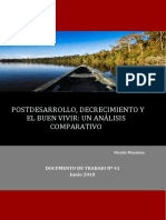 Postdesarrollo Decrecimiento y El Buen Vivir Un Análisis Comparativo - Nicolás Mandeau PDF