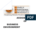 Assignment OF Business Environment