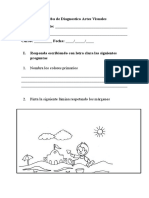 Prueba de Diagnostico Artes Visuales 3 Basico