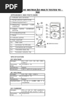 Manual de Instrução Multi Tester Yx - 360