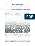 Sentencia N 693 de La Sala Constitucional 02.06.2015, Expediente N 12.1163