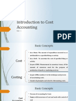 Unit 1 - Introduction To Cost Accounting