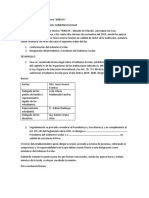 Acta de Conformación Del Gobierno Escolar