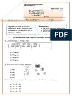 Ev. Diagnóstica - Matemática 3 Basico