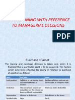 Tax Planning With Reference To Managerial Decisions