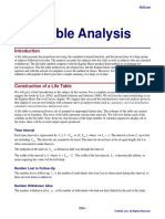 Life Table Analysis