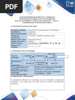 Guía de Actividades y Rúbrica de Evaluación - Tarea 1 - Fundamentos de Electrónica Básica