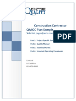 Road Construction Quality Control Plan Sample PDF