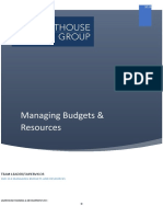 Budgets & Resources