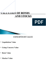 Valuation of Bonds & Stocks