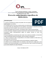 Prova de Biologia M23 2011 PDF